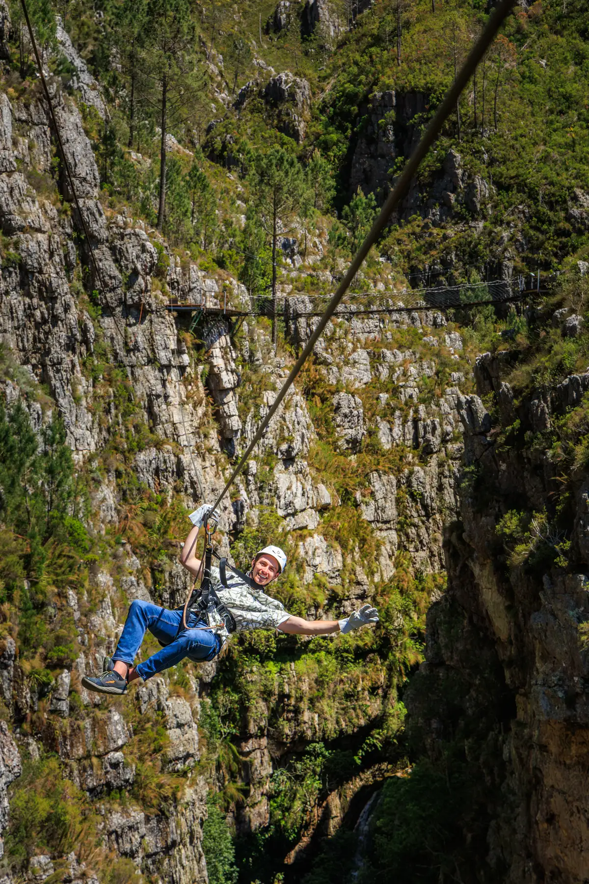Student group on the canopy tour